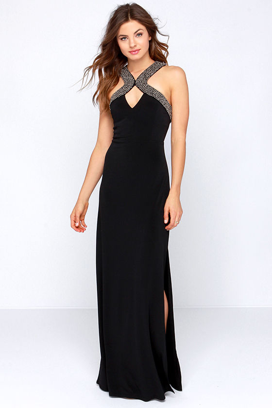 Gorgeous Black Dress - Maxi Dress - Beaded Dress - Black Maxi - $83.00 ...