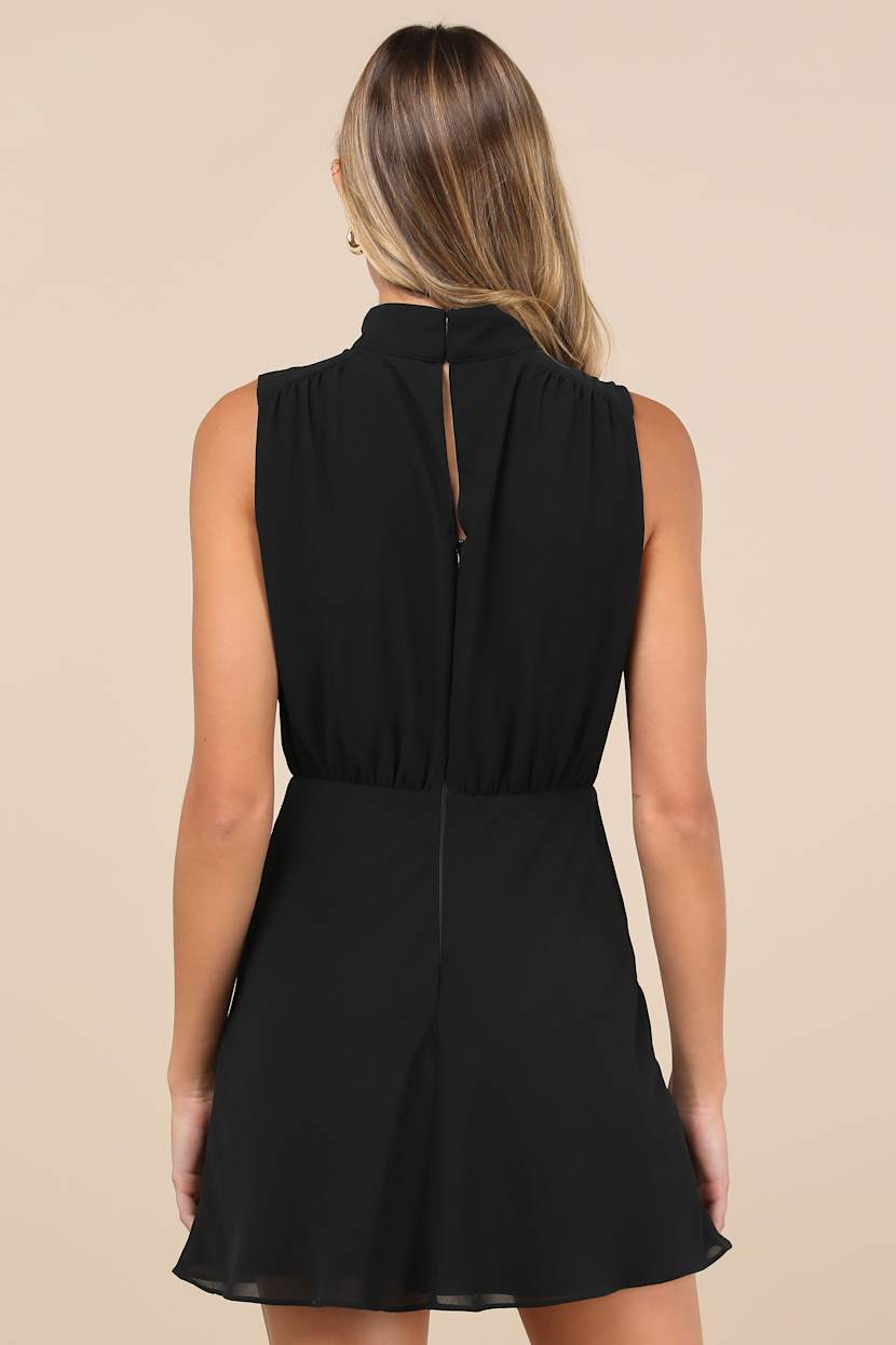 black sleeveless shirt dress Heart Wings Cut Out Rib Tank Dress main image 0