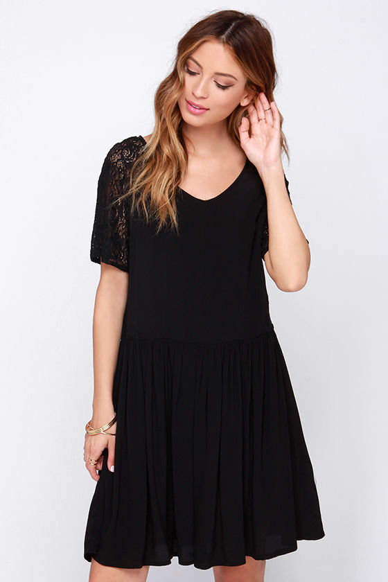 short black babydoll dress