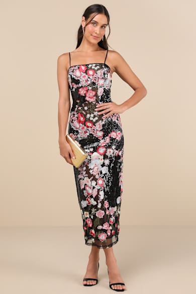 The Way to Love Orange Floral Print Ruffled Maxi Dress