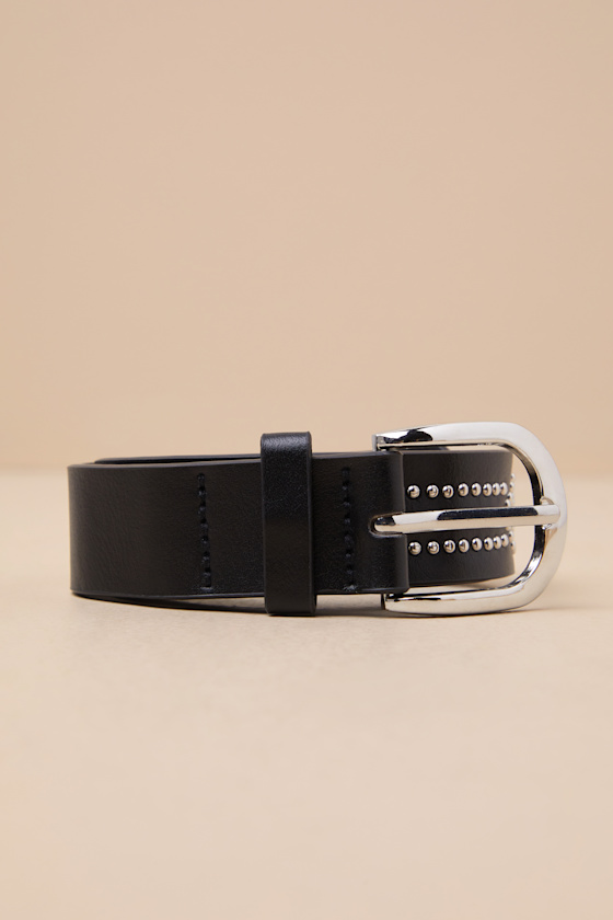 Shop Lulus Western Bestie Black Studded Belt