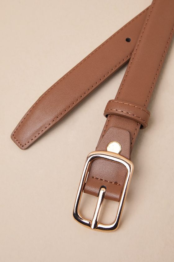 Shop Lulus Coveted Necessity Brown Leather Belt