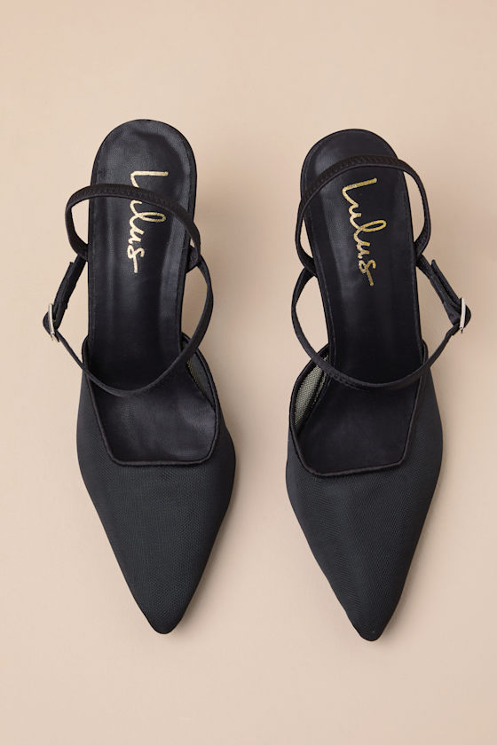 Lulus Fernany Black Suede Pointed-toe Ankle Strap Pumps In Black