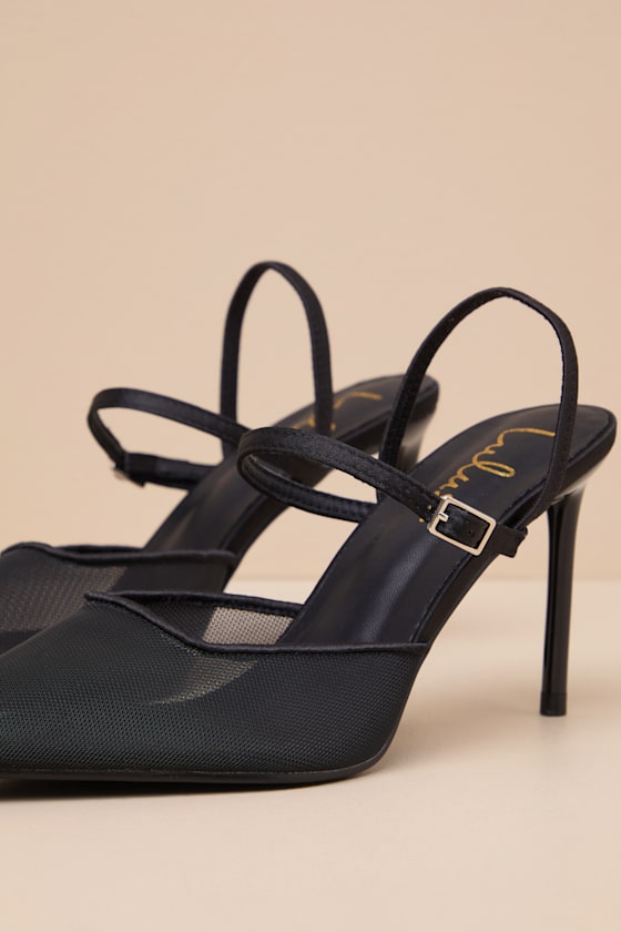 Lulus Fernany Black Suede Pointed-toe Ankle Strap Pumps In Black