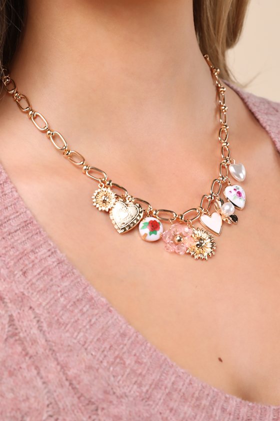 Darling Inclusion Gold Charm Necklace 3