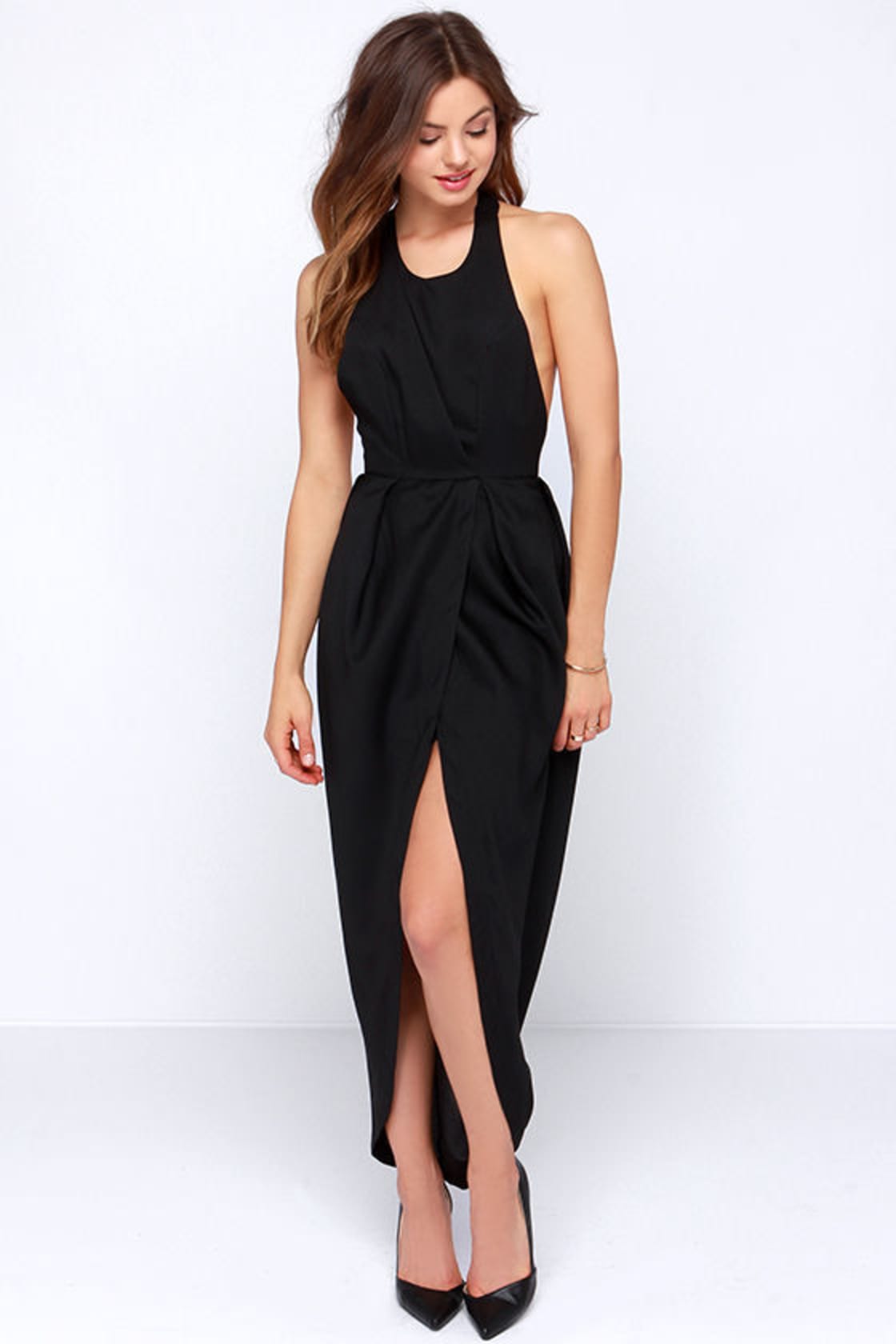 Sexy Black Dress - Backless Dress - Surplice Dress - $48.00 - Lulus