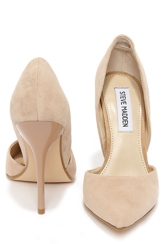 Steve Madden Varcityy Blush Suede Leather D'Orsay Pumps 2