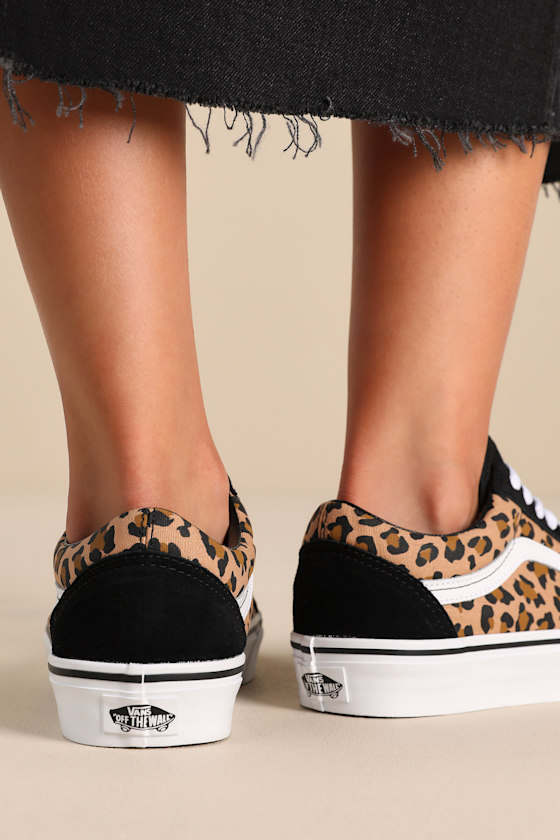 Old Skool Animalier Black Suede Lace-Up Sneakers 5