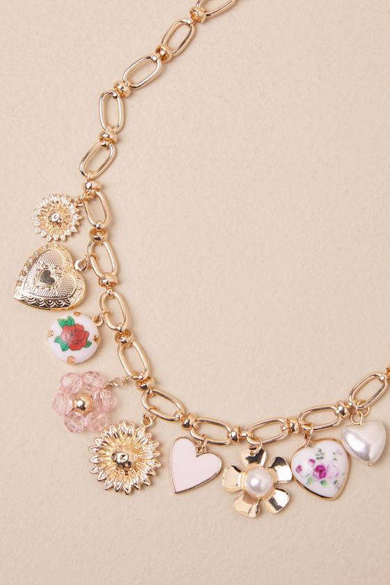 Darling Inclusion Gold Charm Necklace 4