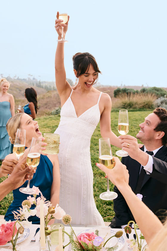 Lulus Stunning Vow White Beaded Sequin Maxi Dress In White