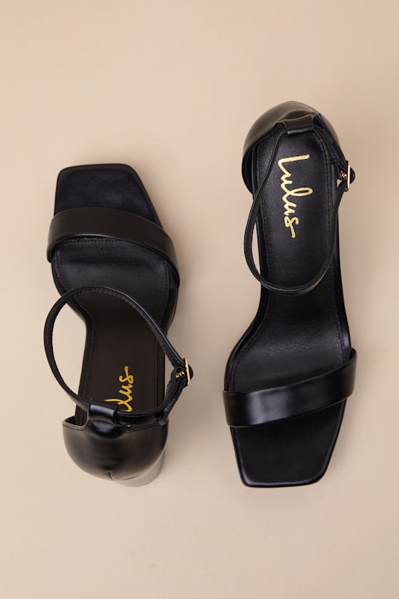 Lulus Guesty Black Velvet Lace-up High Heel Sandal Heels In Black