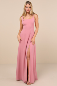 Remarkable Arrival Dusty Rose Sleeveless Maxi Dress 2