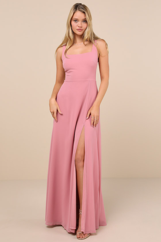Remarkable Arrival Dusty Rose Sleeveless Maxi Dress 2