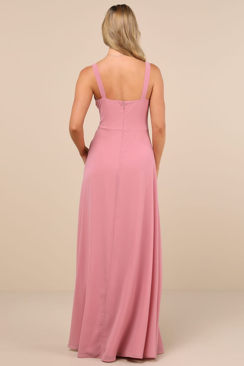 Remarkable Arrival Dusty Rose Sleeveless Maxi Dress