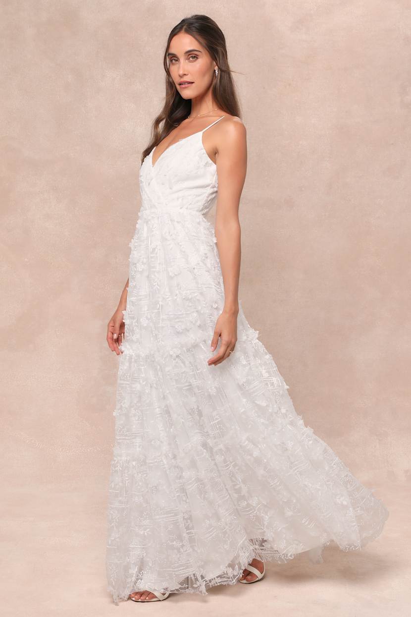 fitted lace wedding dress Maxigerui Women's Long Sleeve Floral Maxi Dress 2026 Spring Summer Wedding  Guest Dress Blue Watercolor S at Amazon Women's Clothing store