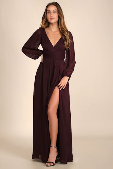 navy blue dress for baby girl Women's Long Sleeve Maxi Dresses