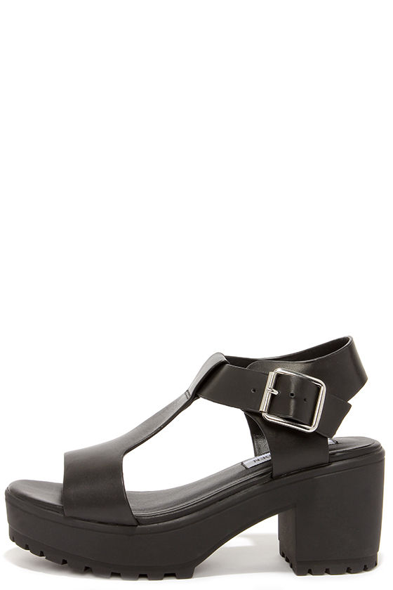 Cute Black Sandals - T-Strap Sandals - Platform Sandals - $79.00 - Lulus