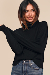 Amazing Memories Black Cowl Neck Sweater 6