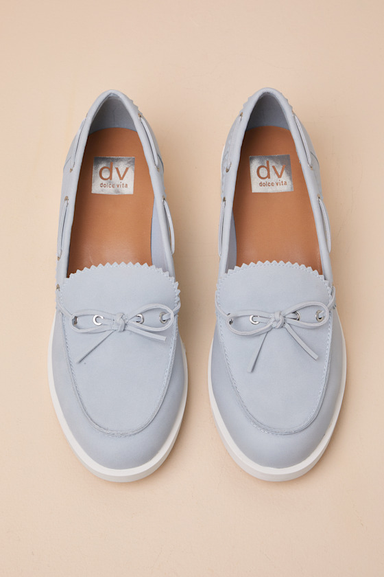 Dolce Vita Lagoon Blue Boat Shoe Loafers In Blue