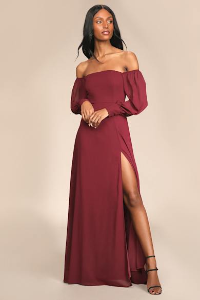 Wine Red & Burgundy Bridesmaid Dresses