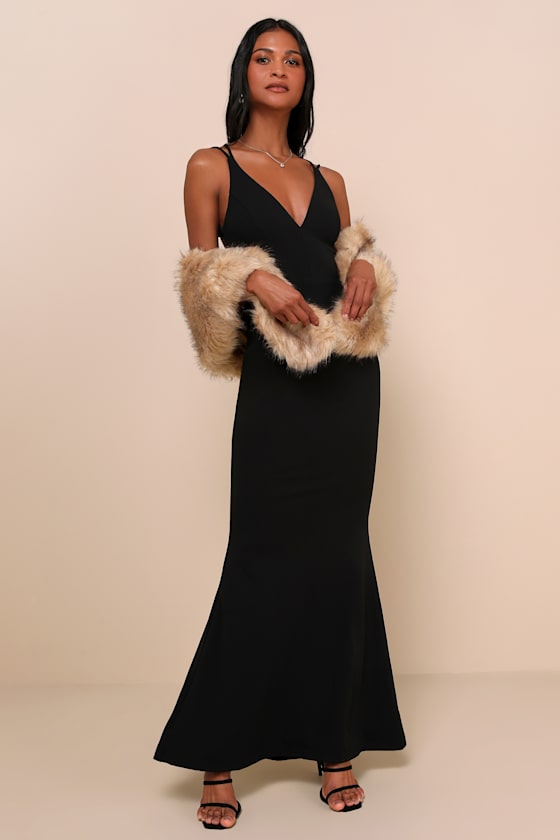 Always Posh Brown Faux Fur Stole 1