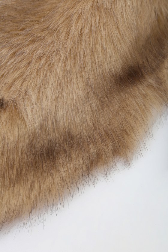 Always Posh Brown Faux Fur Stole - thumbnail 5