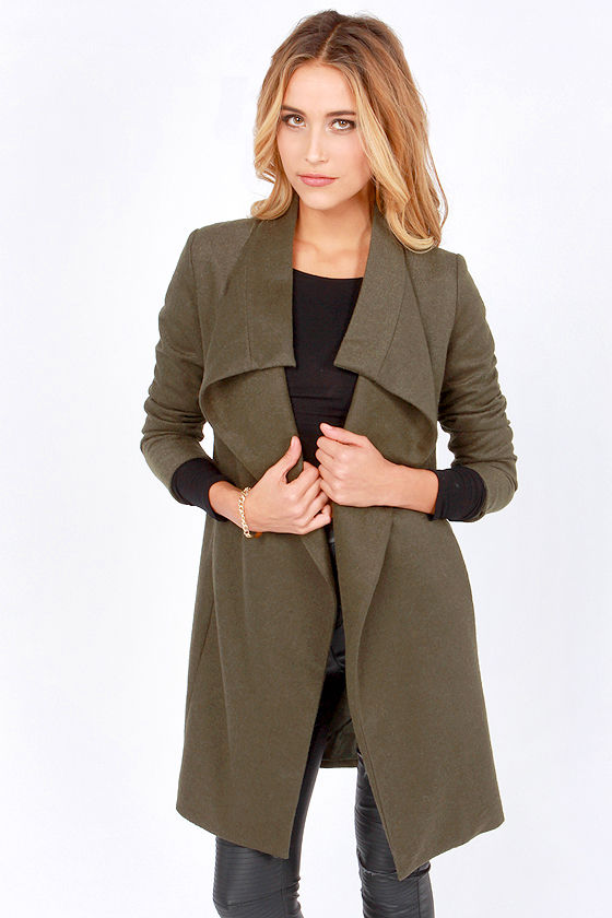 olive green coat pant