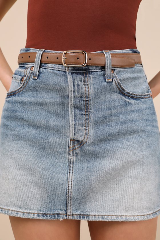 Shop Lulus Coveted Necessity Brown Leather Belt