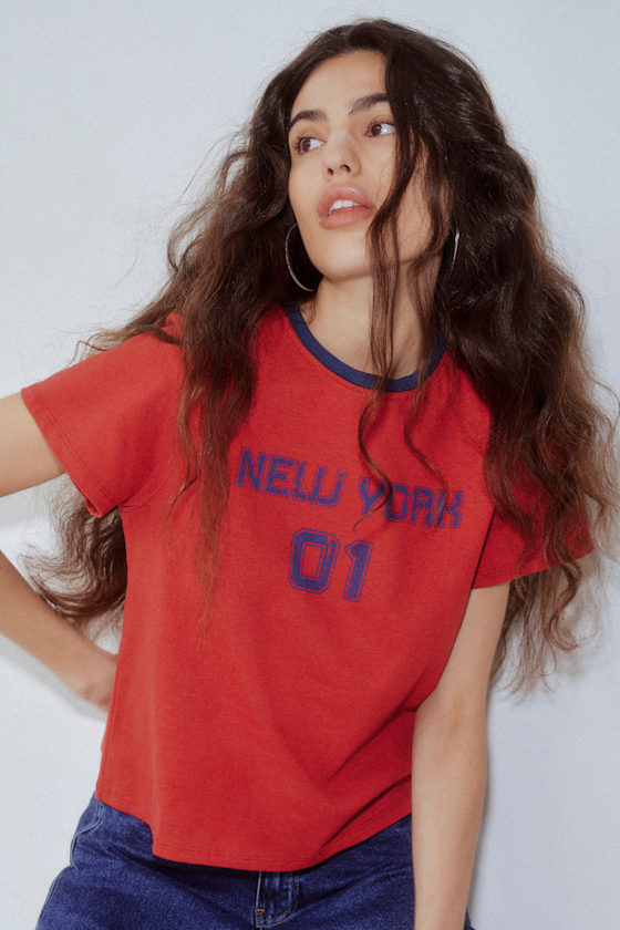 Shop Motel Sakha Adrenaline Red Graphic Tee