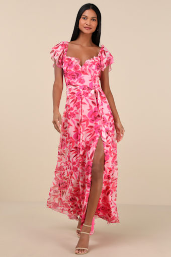 I24D3242: MAGENTA/PINK FLORAL 2
