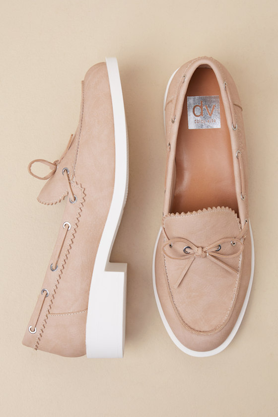 Dolce Vita Lagoon Camel Boat Shoe Loafers In Brown