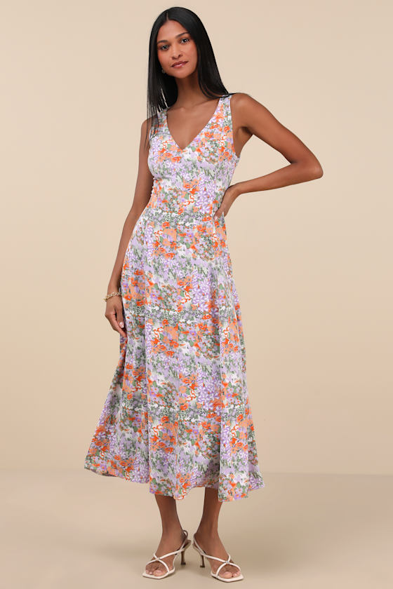 EBD71482: LAVENDER/ORANGE FLORAL 4