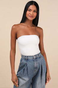 Effortless Concept Ivory Strapless Bodysuit 2