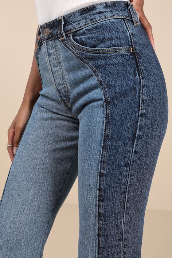 Levi's Wedgie Boot Medium Wash Denim High-rise Jeans In Blue