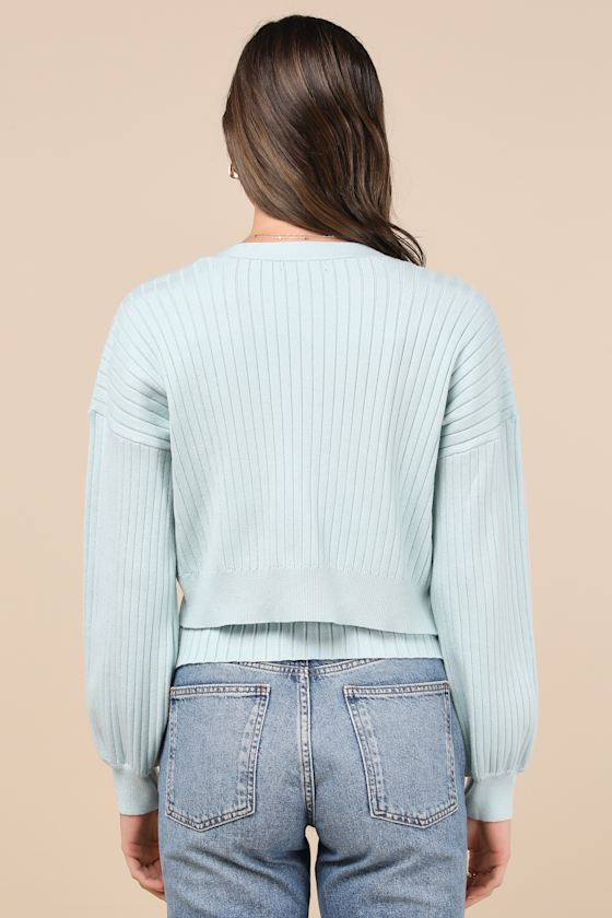 Lulus Cutest Duet Mint Blue Knit Cami Top And Cardigan Sweater Set In Mint Blue