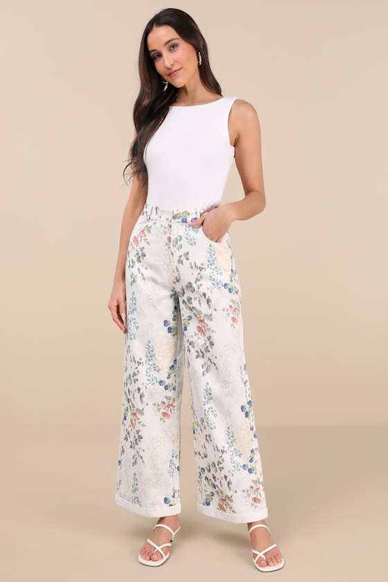 ★送料・関税込★GROVE★Floral Twill Dune Pants★ GRVB_Floral Twill Dune Pants [2COLOR] - GROVE
