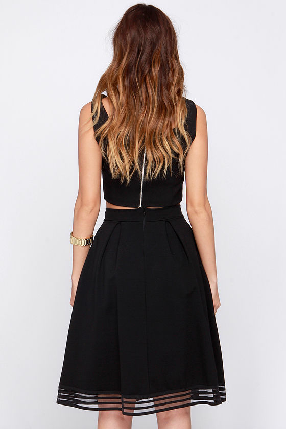 black midi skirt high waisted