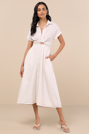 MD3818LU: BEIGE/WHITE STRIPE 1
