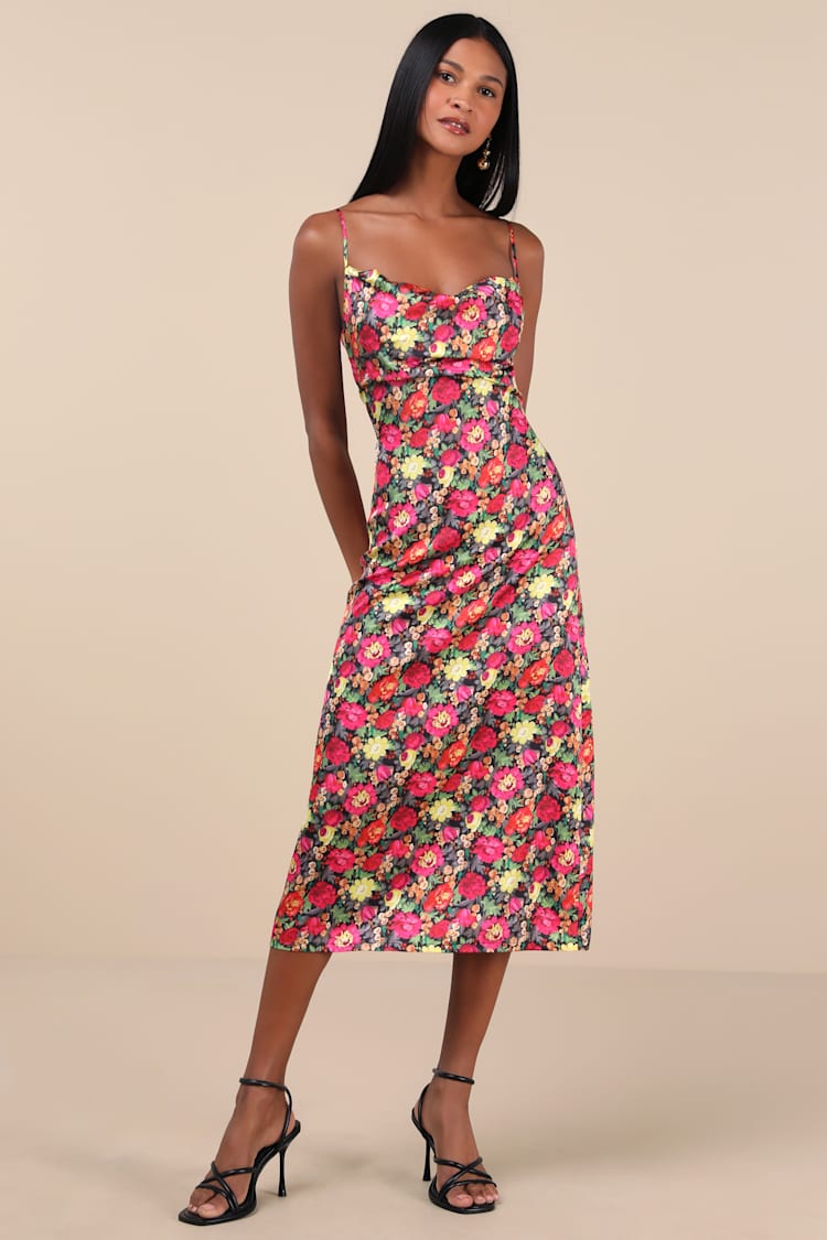 midi check dress Belle Red Check Print Midi Dress S (Size 1)