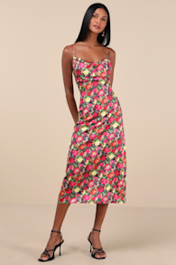 CDD301056: BLACK PINK MULTI FLORAL 2