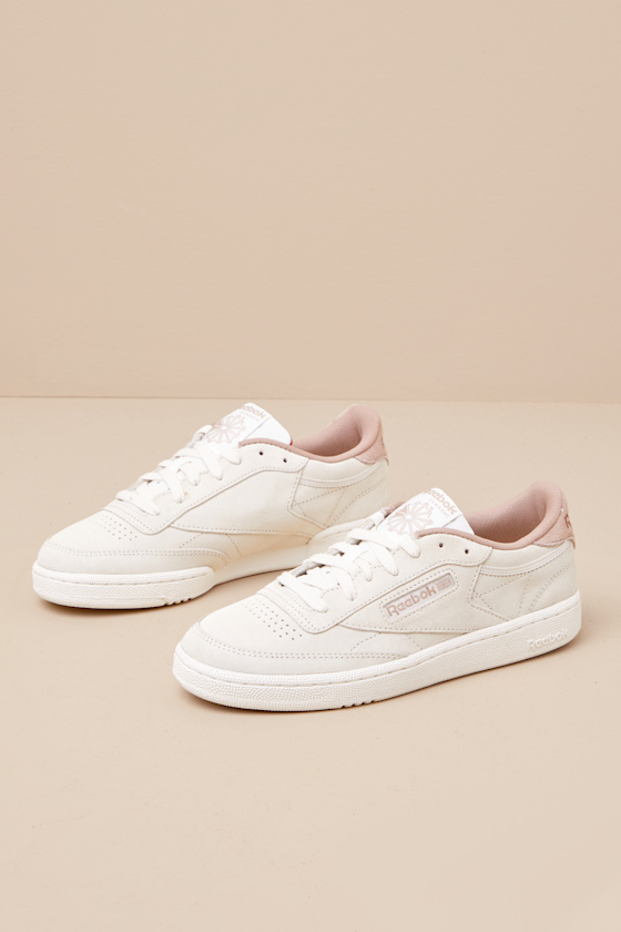 Reebok Club C 85 Sand And Scorched Earth Leather Sneakers In Sand