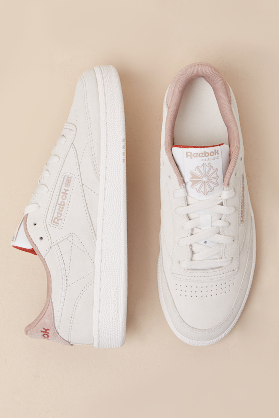 Reebok Club C 85 Sand And Scorched Earth Leather Sneakers In Sand