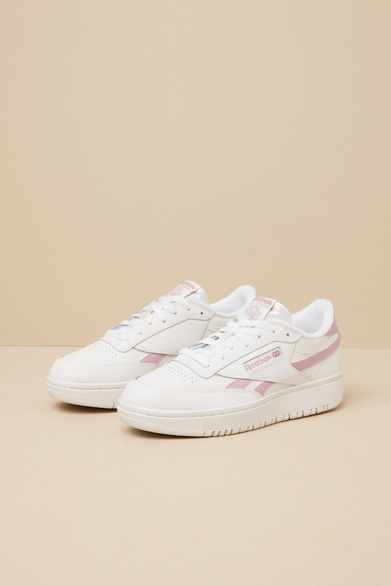 Club C Double Revenge Chalk and Smokey Rose Leather Sneakers 2