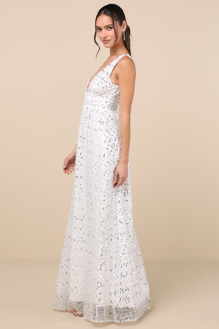 white sequin dress amazon sequin dress white Yvonne Sequin Mini Dress in Crystal White LabelRow