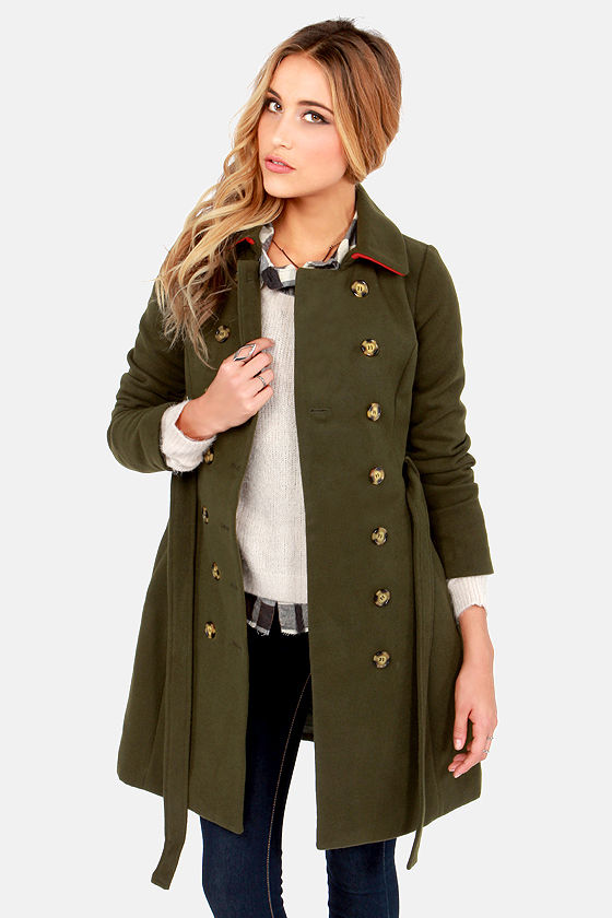 Lavand Coat - Army Green Coat - Pea Coat - $113.00 - Lulus