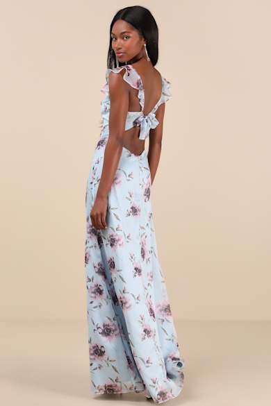 pastel color beach dress It's Your Love Cream White Pastel Floral Maxi Dress – Shop the Mint main image 1