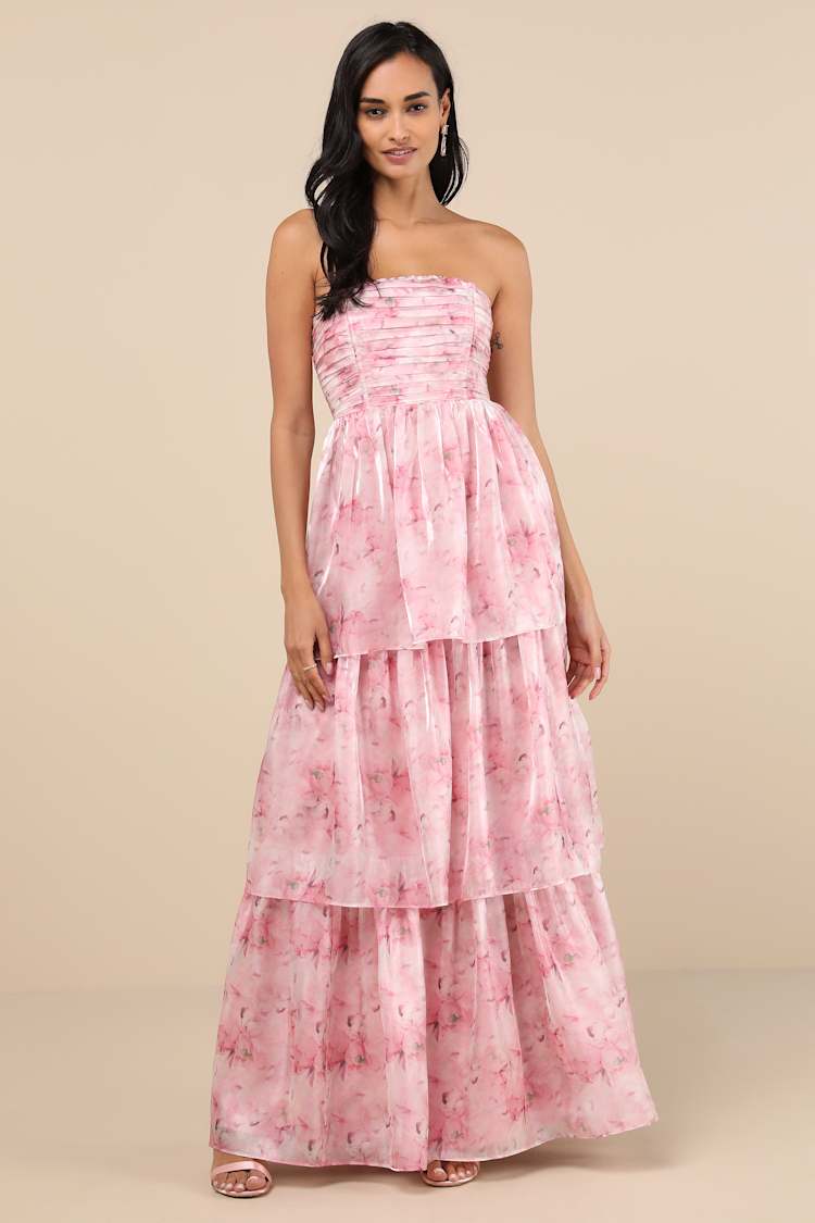 fitted lace wedding dress Jenelle Maxi Dress - Pale Pink main image 1