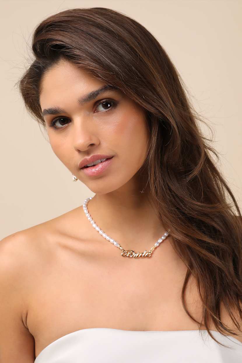 Script Gold Bride Necklace Script Gold Bride Necklace