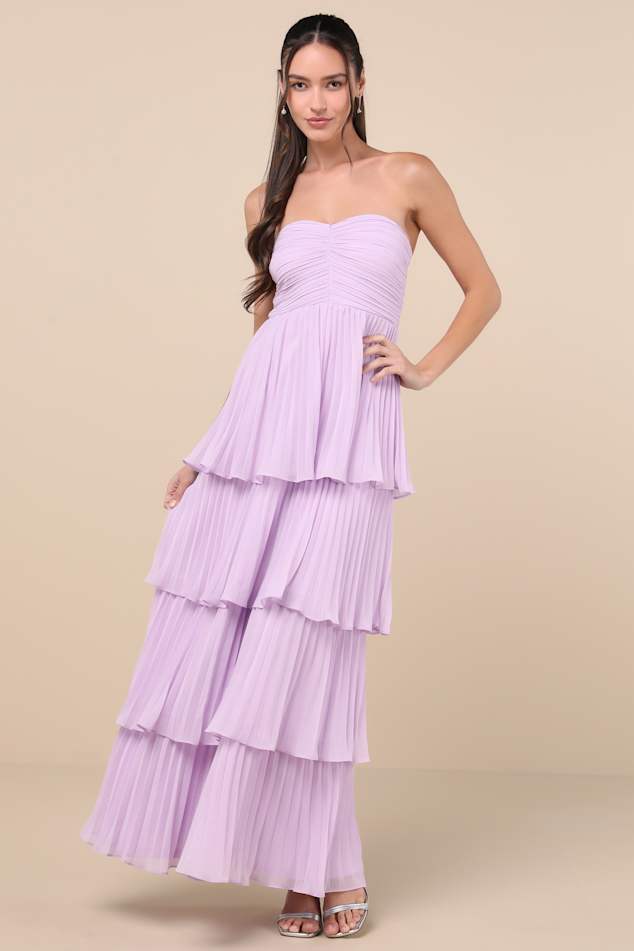 Gowning Around Mauve Floral Jacquard Strapless Maxi Dress