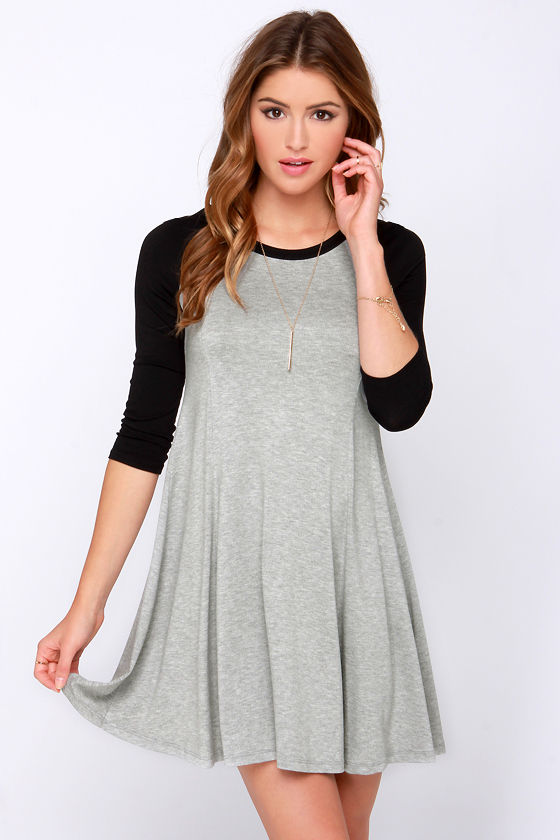 black and grey dress